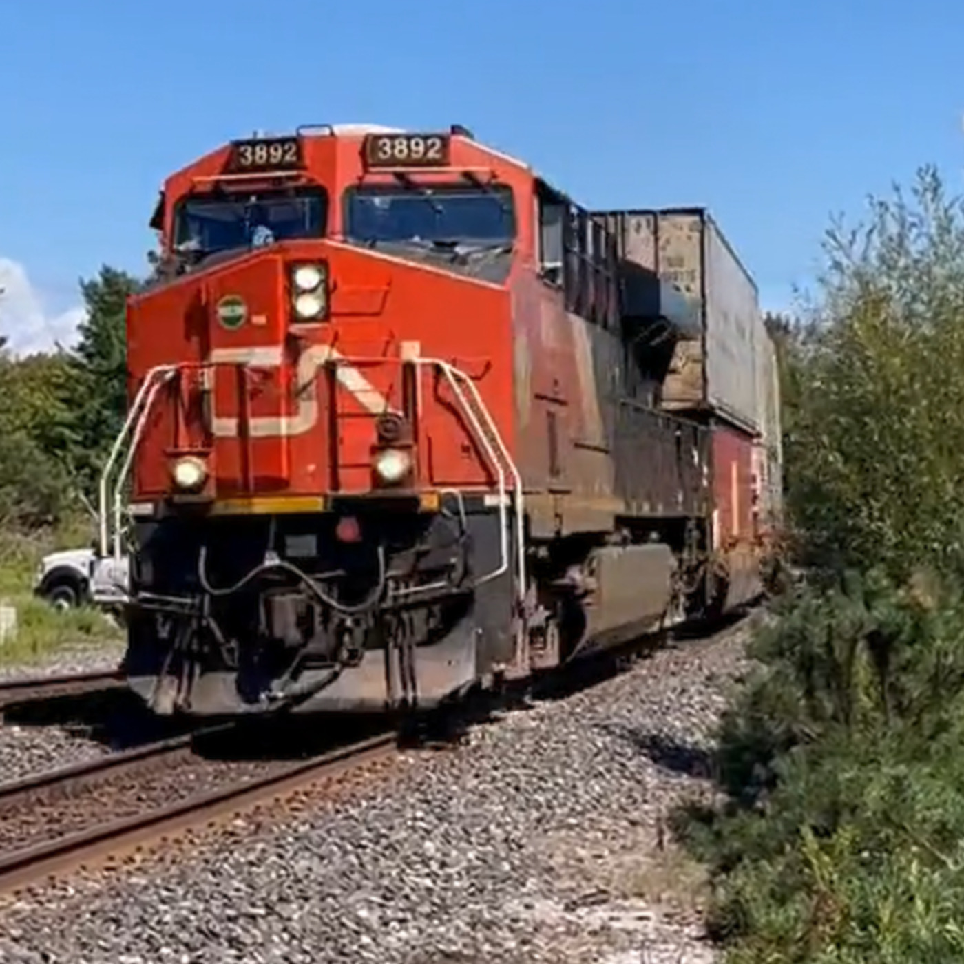CN 3892 orange freight — Episode 1 still